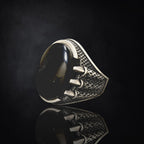 Men's Silver Ring with Black Onyx Stone | 925 Silver, Classic Luxury Design