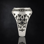 Men's Silver Ring with Arabic Engraving | 925 Silver